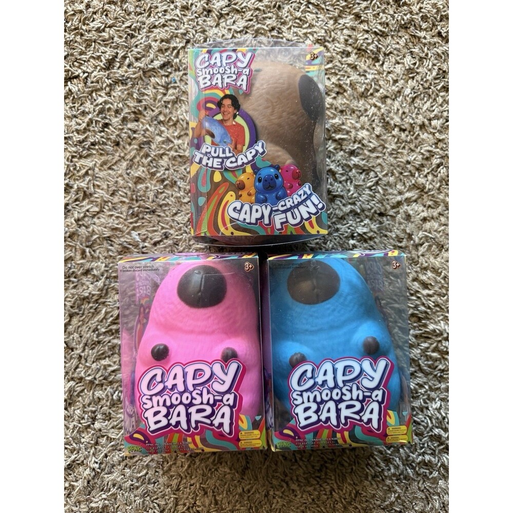 [1 PC] Capy Smoosh-a Bara Jumbo Capybara Squeeze Squish NEW Viral Five Below